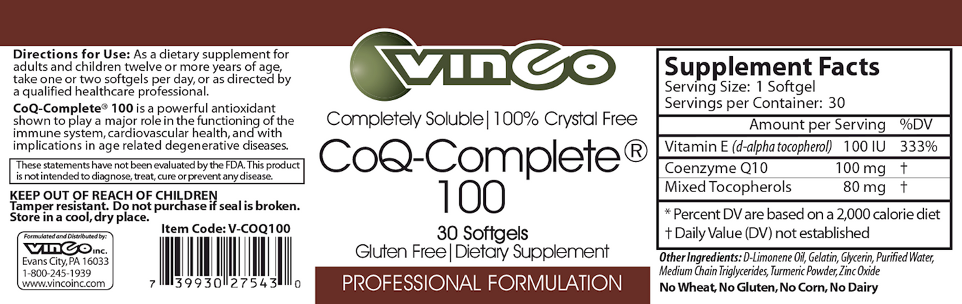 CoQ-Complete 100  Curated Wellness