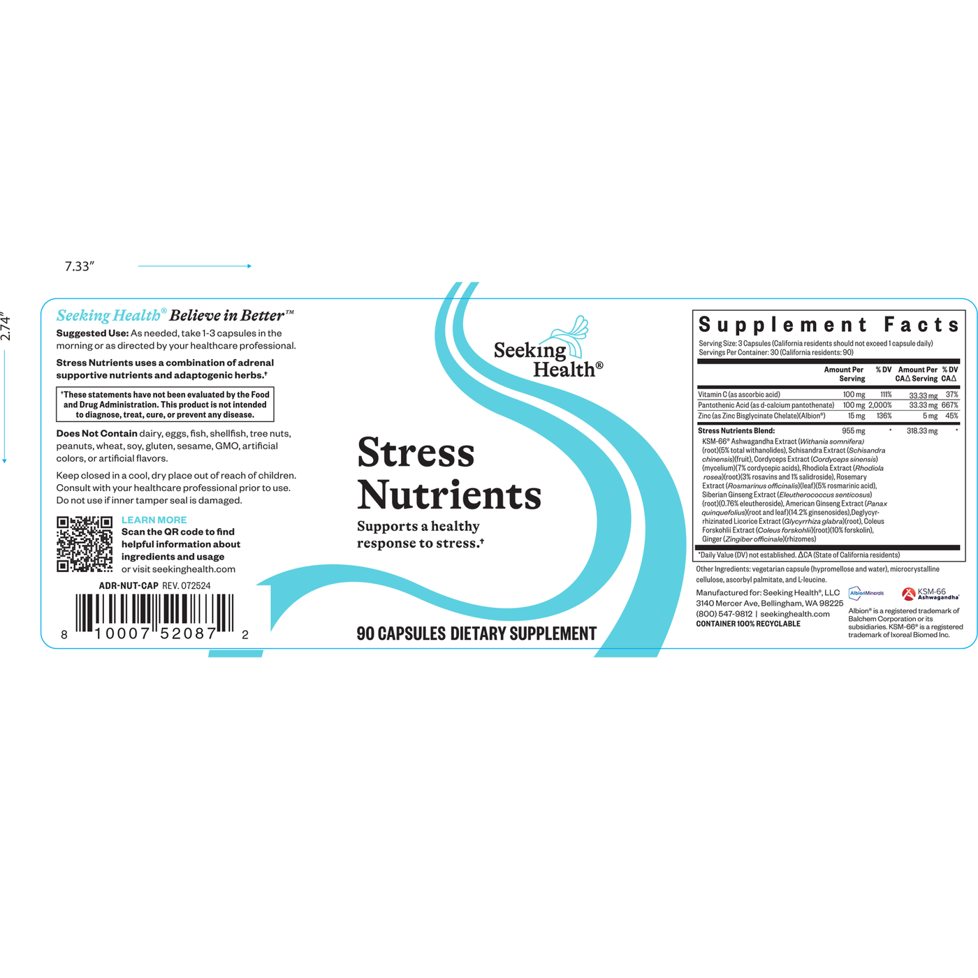 Stress Nutrients  Curated Wellness