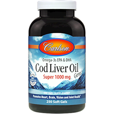 Super Cod Liver Oil 1000 mg 250 gels Curated Wellness