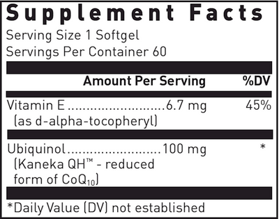 Ubiquinol-QH 60 gels Curated Wellness