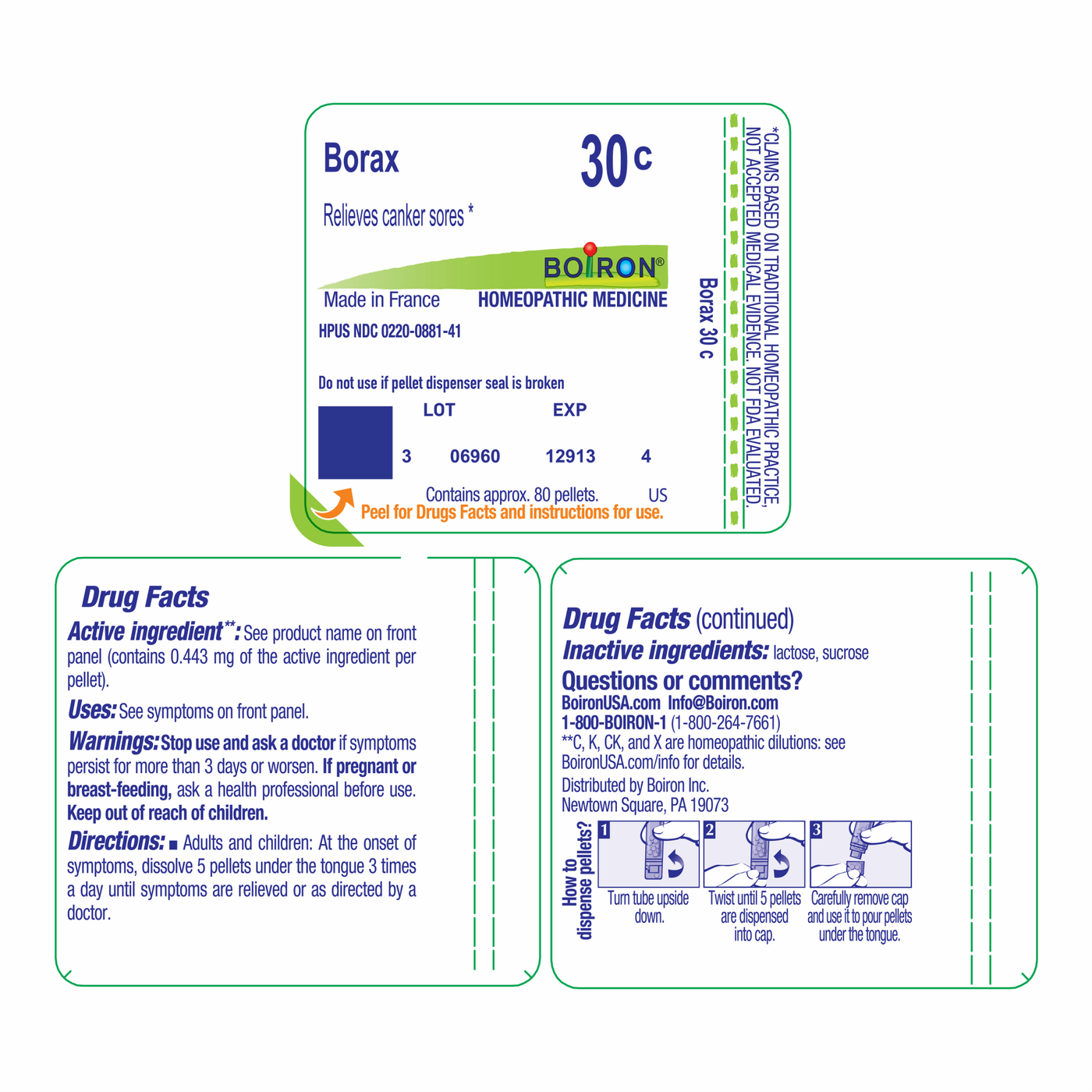 Borax 30C 80 plts Curated Wellness