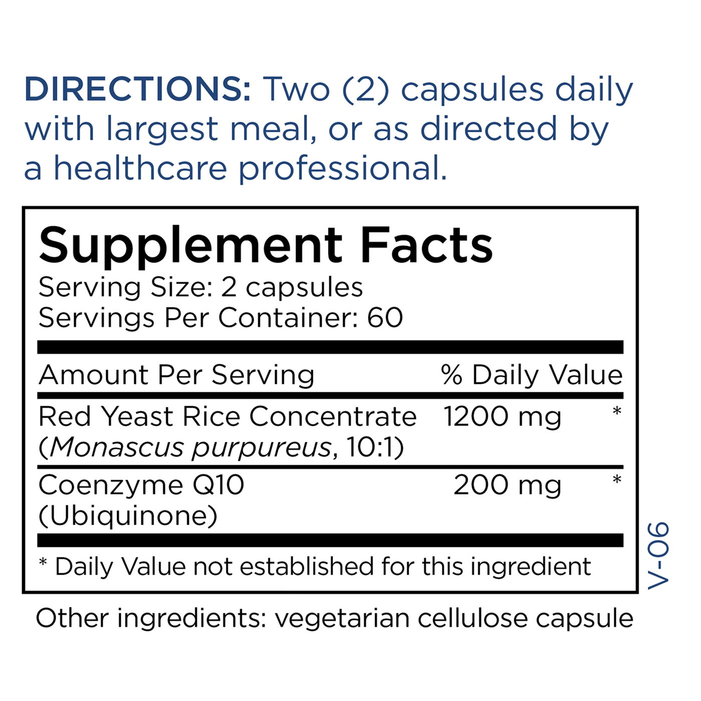 Red Yeast Rice w/ CoQ10 120 caps Curated Wellness