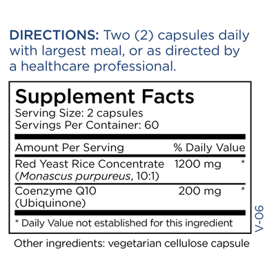 Red Yeast Rice w/ CoQ10 120 caps Curated Wellness