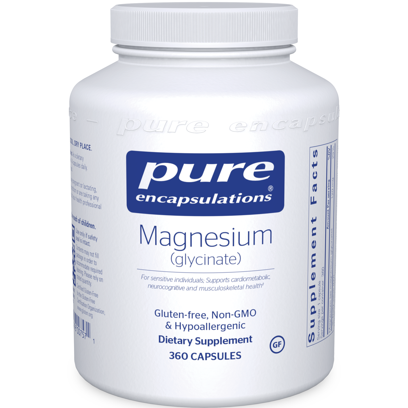 Magnesium (glycinate) 120 mg 360 vcaps Curated Wellness