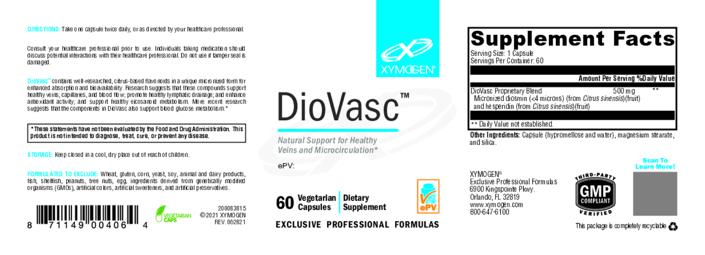 DioVasc 60 Capsules Curated Wellness