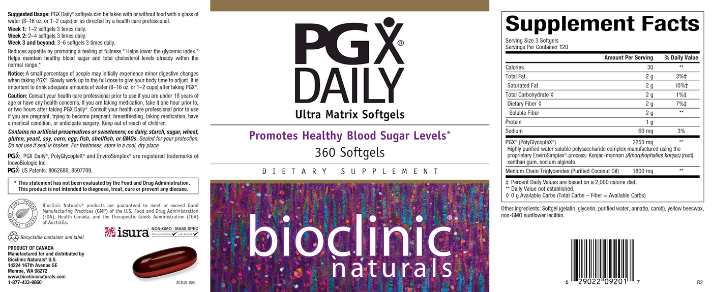 PGX Daily Ultra Matrix Softgels 360 gels Curated Wellness