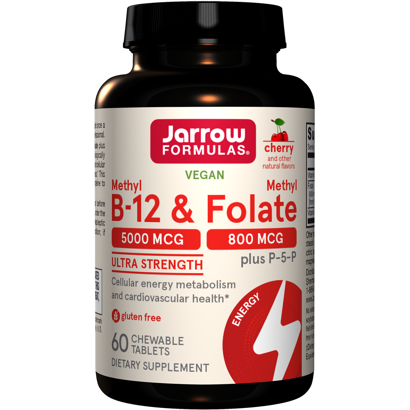 Methyl B-12 Methyl Folate Cherry 60 tabs Curated Wellness