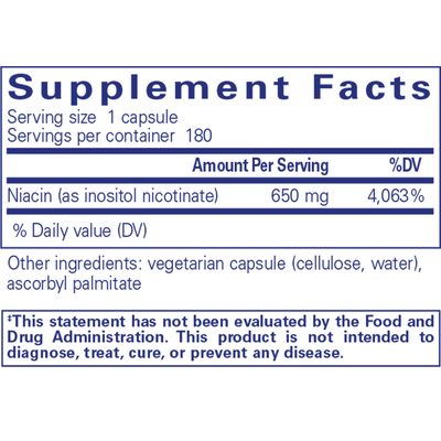 Niacitol 650 180 caps Curated Wellness