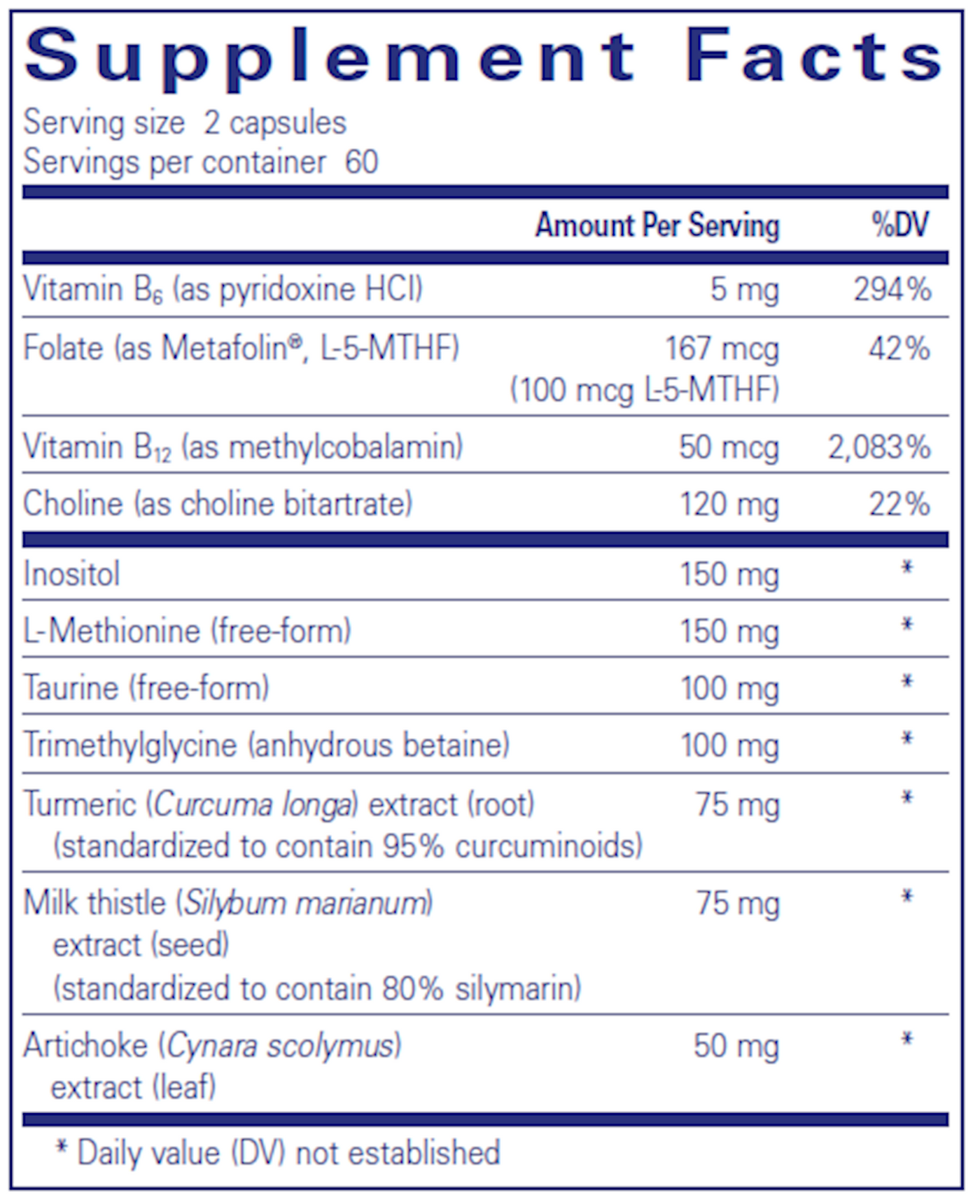 Lipotropic Detox 120 vcaps Curated Wellness