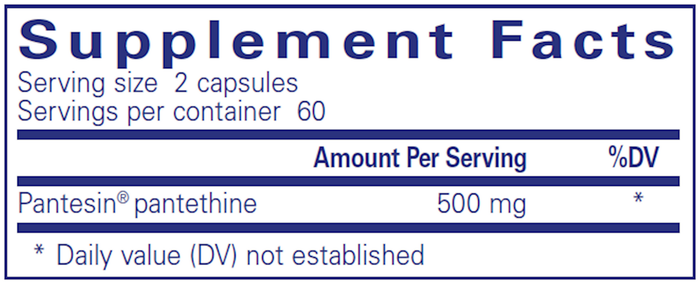 Pantethine 250 mg 120 vcaps Curated Wellness