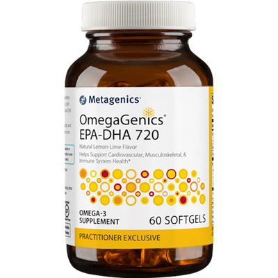 OmegaGenics EPA-DHA 720 Lemon 60 gels Curated Wellness