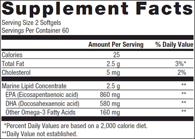 OmegaGenics EPA-DHA 720 Lemon 120 gels Curated Wellness