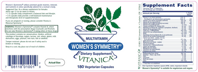 Women's Symmetry 180 caps Curated Wellness