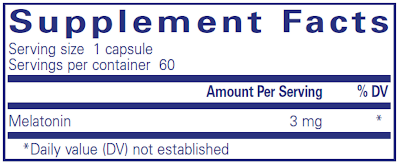 Melatonin 3 mg 60 vcaps Curated Wellness