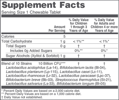 ProtoDophilus 10 billion 60 chews Curated Wellness