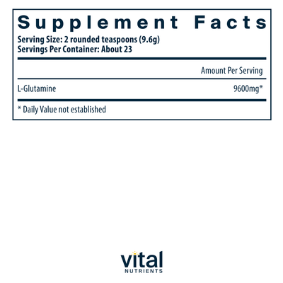 Glutamine Powder 225 grams  Curated Wellness
