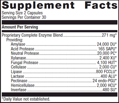 SpectraZyme Complete 60 Capsules Curated Wellness