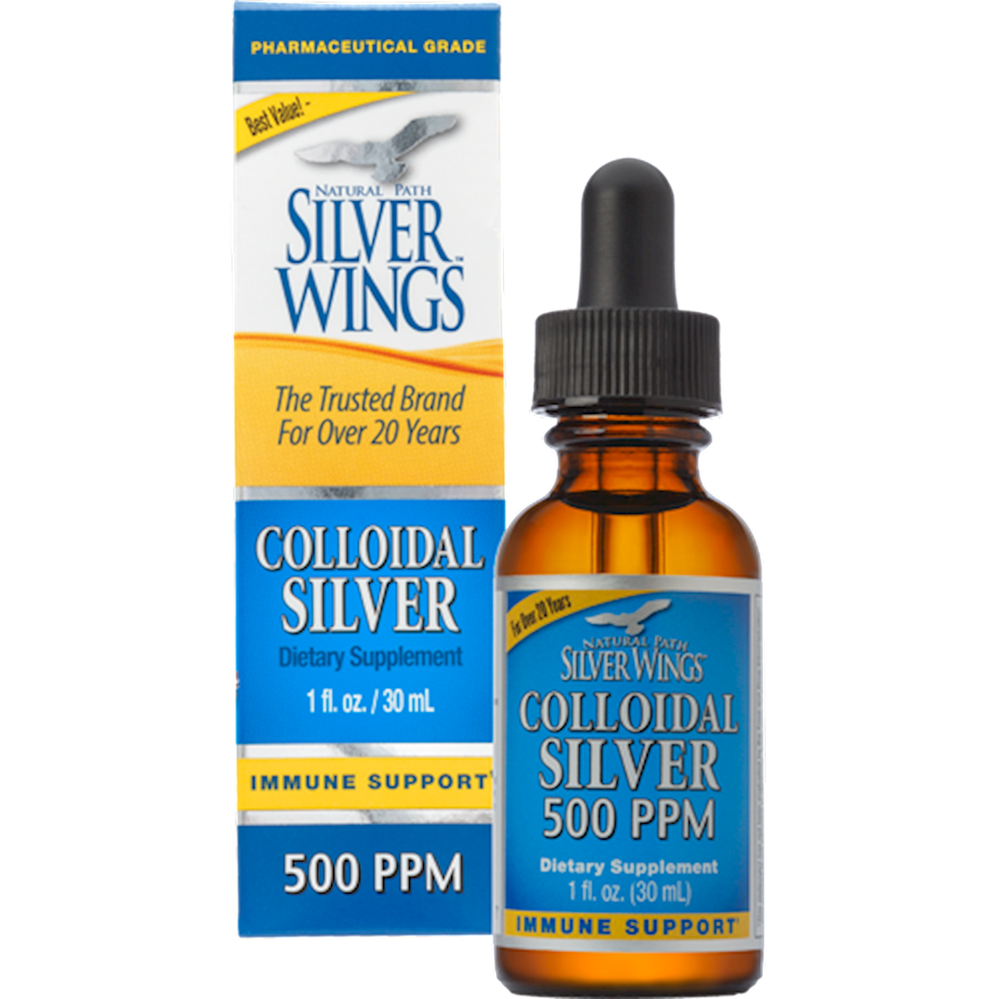 Colloidal Silver 500PPM  Dropper Curated Wellness