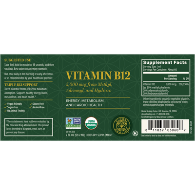 Triple Activated Vitamin B12  Curated Wellness