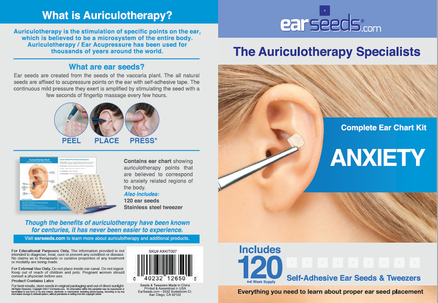 Anxiety Ear Seed 1 Kit Curated Wellness