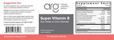 Super Vitamin B Complex 120 caps Curated Wellness