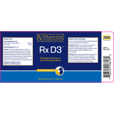 Rx D3 2 fl oz Curated Wellness