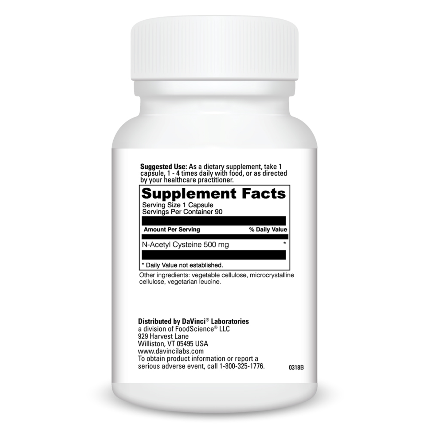 N-Acetyl Cysteine 500 mg 90 vcaps Curated Wellness