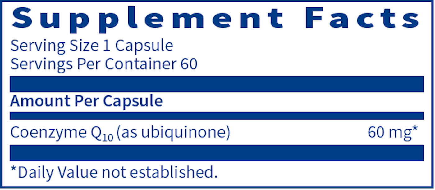 Coenzyme Q10 60 mg  Curated Wellness