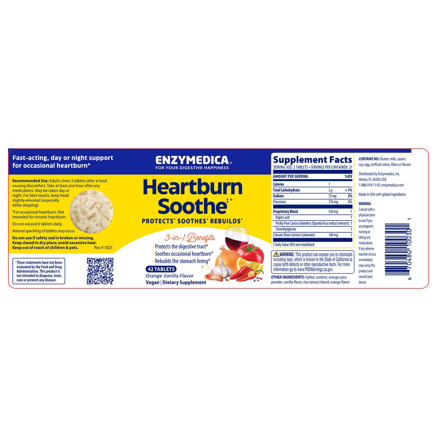 Heartburn Soothe  chewable tabs Curated Wellness