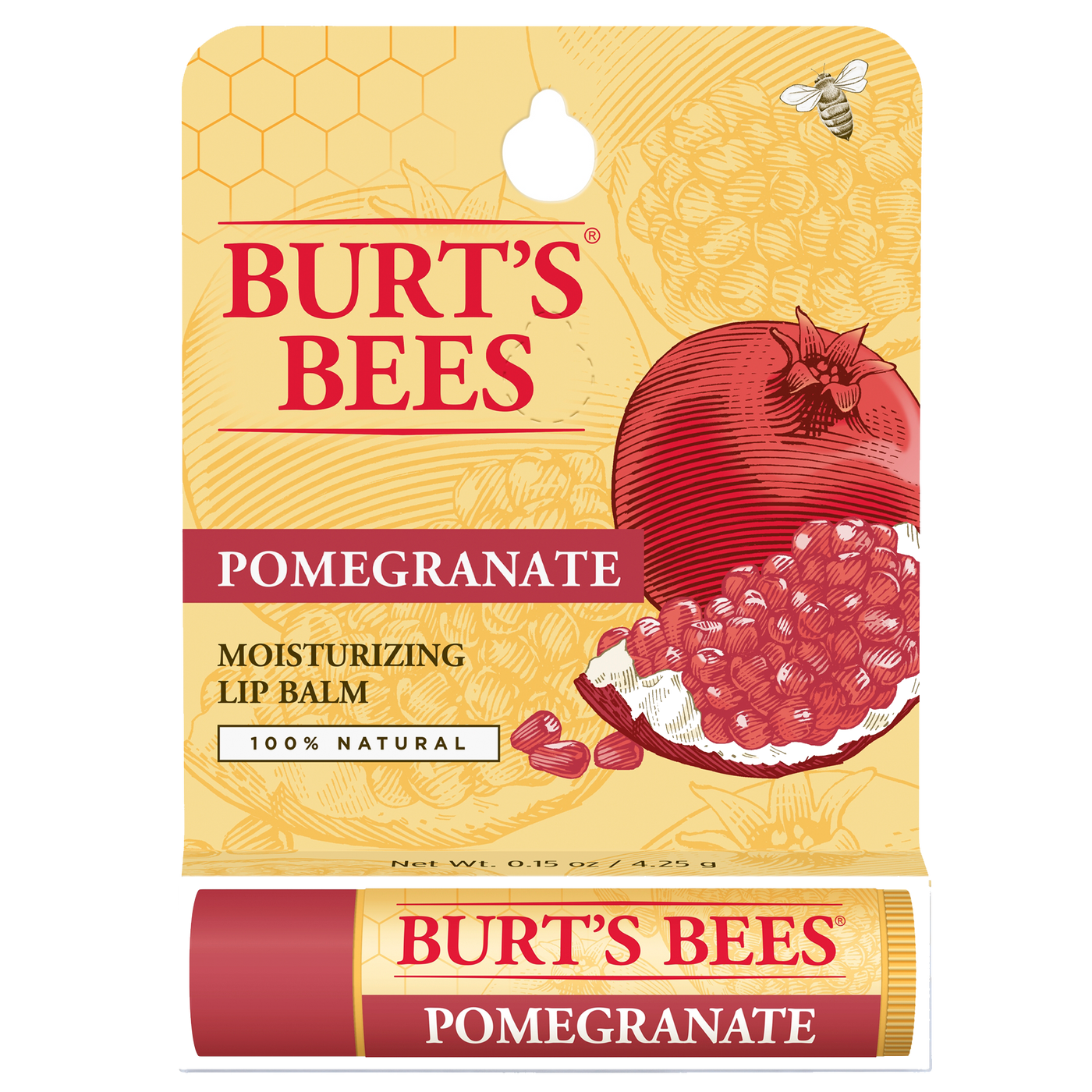 Burt's Bees Lip Balm Pomegranate 0.15oz Curated Wellness