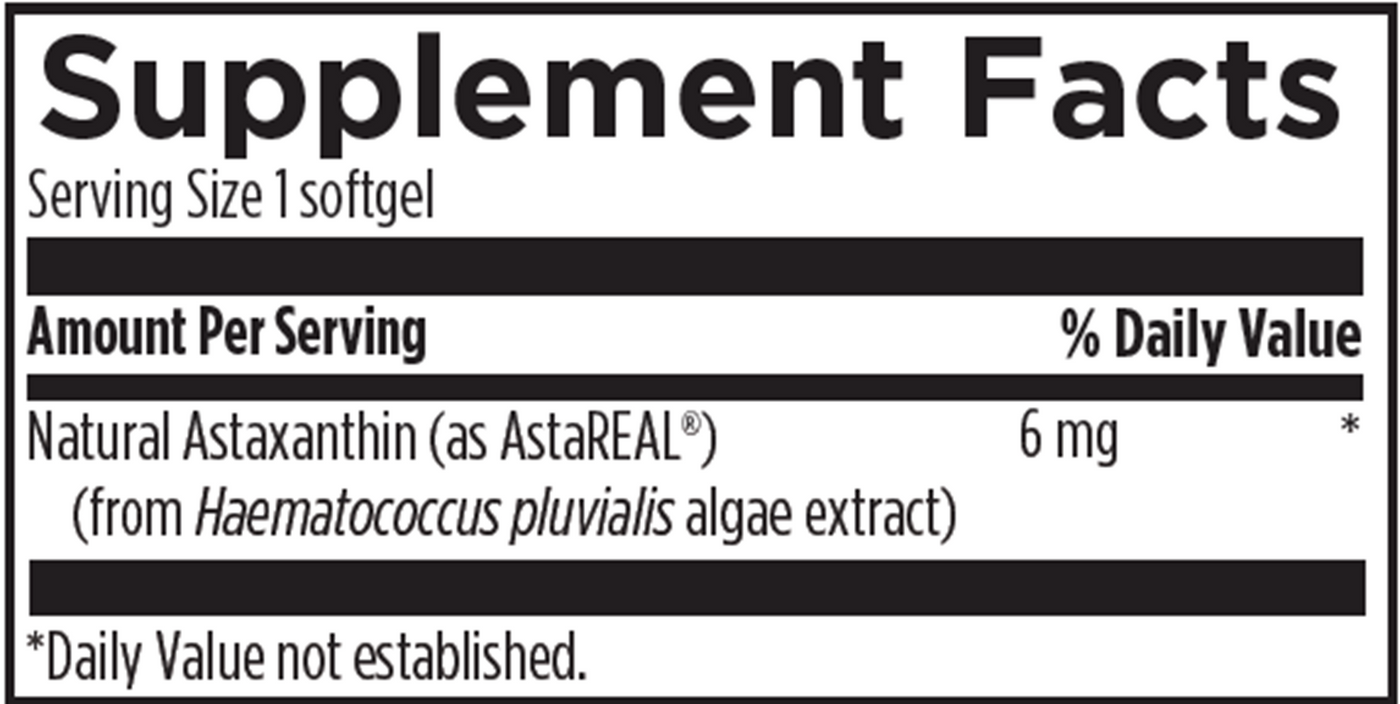 Astaxanthin 6 mg 60 gels Curated Wellness