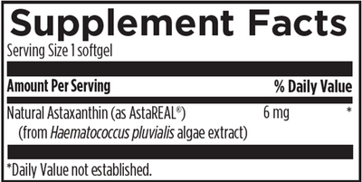 Astaxanthin 6 mg 60 gels Curated Wellness