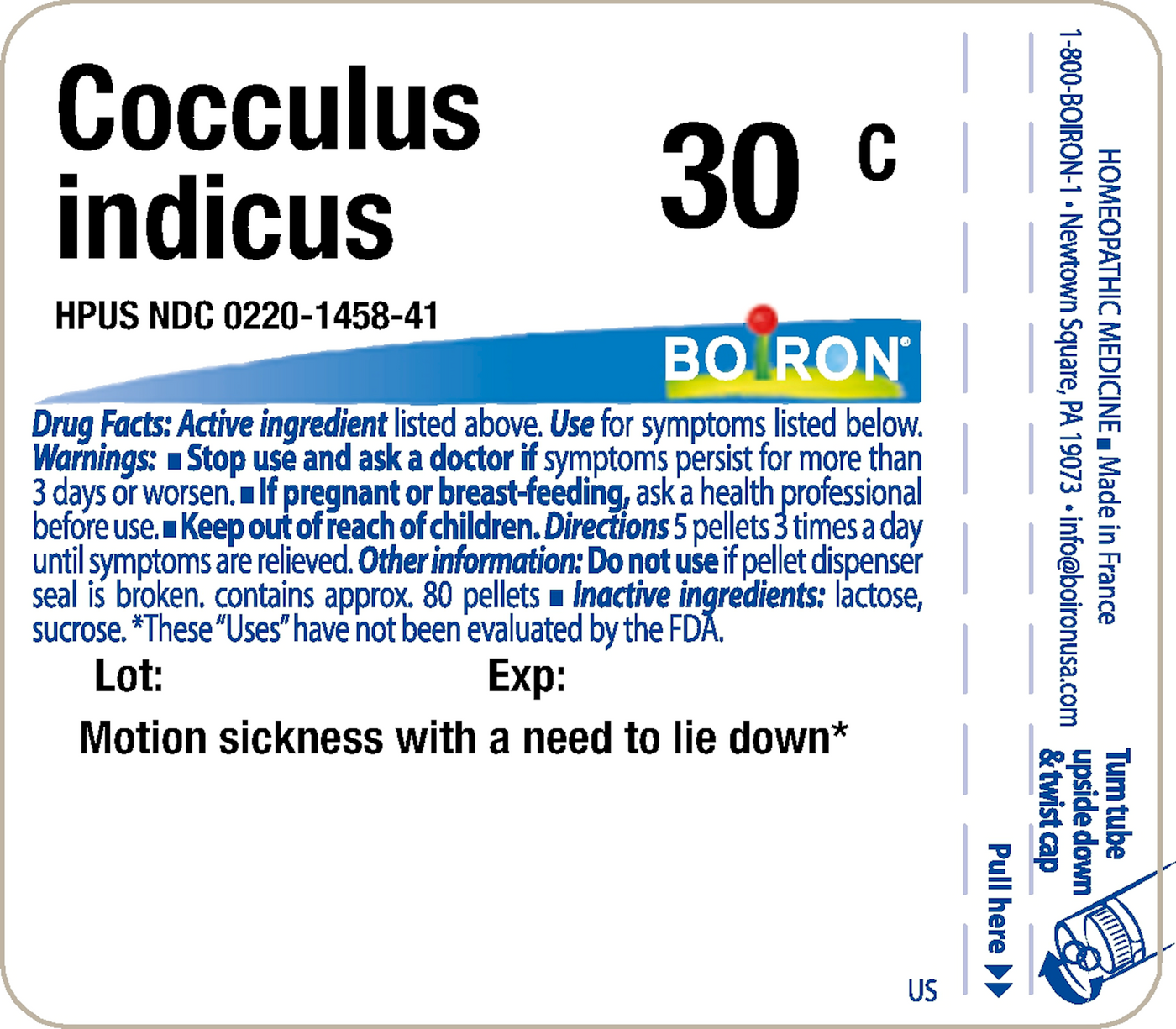 Cocculus indicus 30C 80 plts Curated Wellness