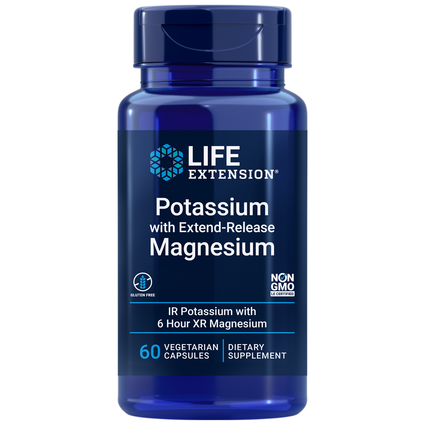 Potassium w/ ER Magnesium 60 Vegcaps Curated Wellness