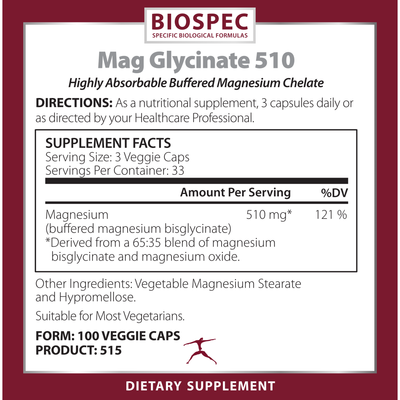 Mag Glycinate 510  Curated Wellness