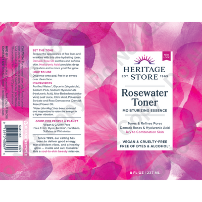 Rose Petals Rosewater Toner 8 fl oz Curated Wellness