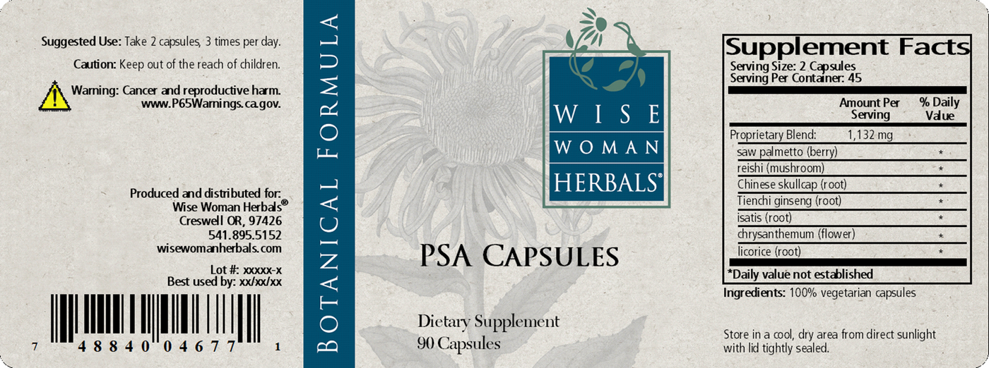 PSA Capsules 90 caps Curated Wellness