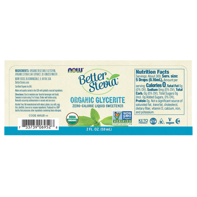 Better Stevia Organic Glycerite 2 fl oz Curated Wellness