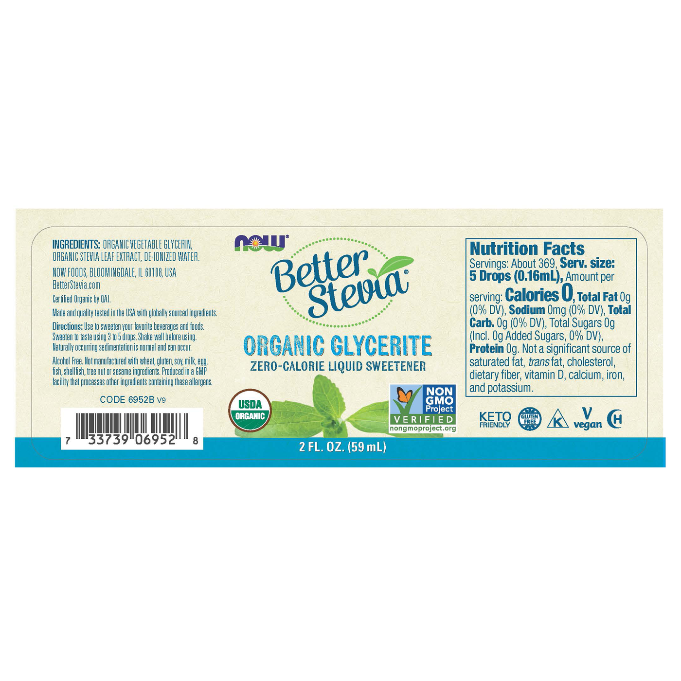 Better Stevia Organic Glycerite 2 fl oz Curated Wellness