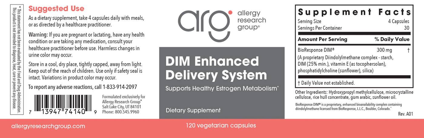 DIM Enhanced Delivery System 120 caps Curated Wellness