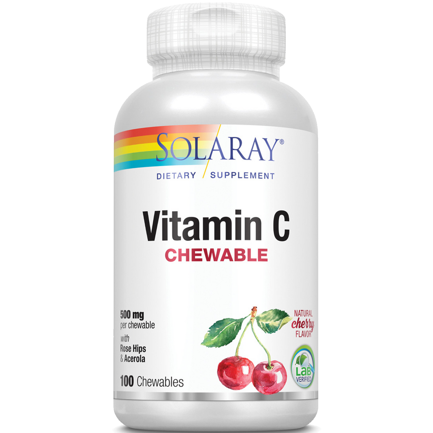 Vitamin C Chewable 500 mg 100 wafers Curated Wellness