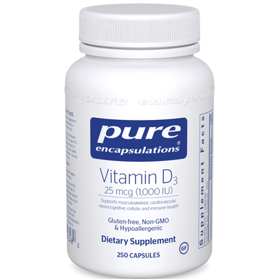 Vitamin D3 1000 IU 250 vcaps Curated Wellness