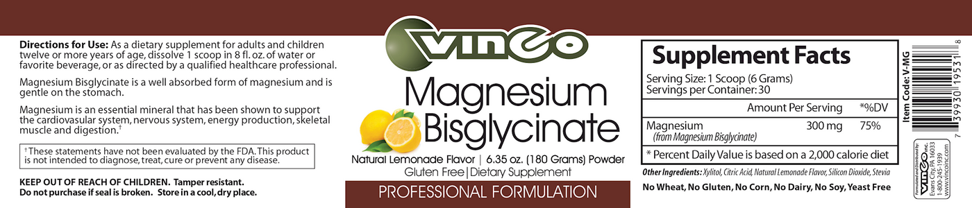 Magnesium Bisglycinate  Curated Wellness