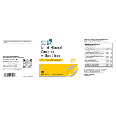 Multi-Mineral Complex w/o Iron 100 caps Curated Wellness