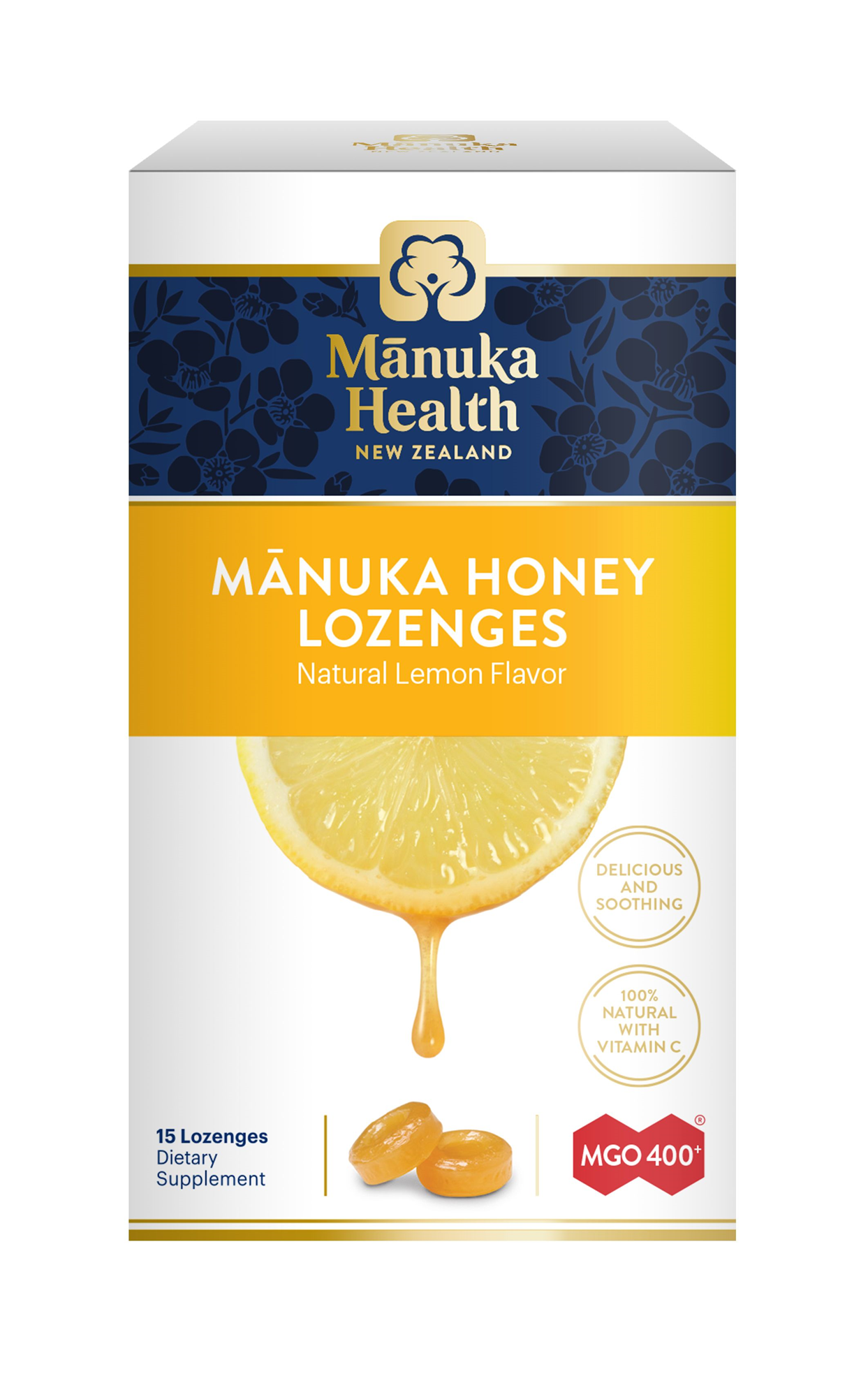 Manuka Honey & Lemon 15 Lozenges Curated Wellness