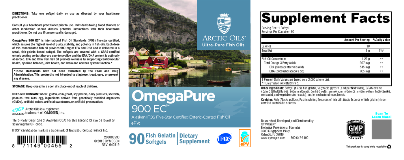 OmegaPure 900 EC 90 Softgels Curated Wellness