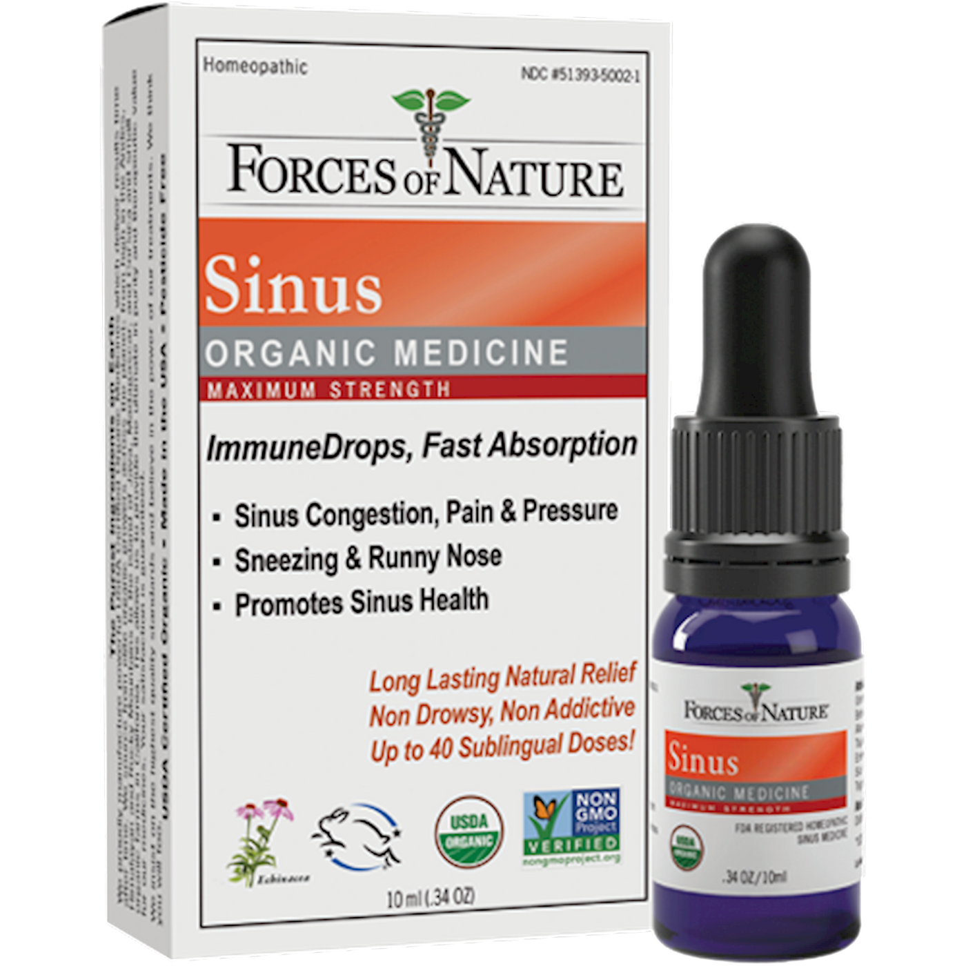 Sinus Maximum Strength Organic .34 oz Curated Wellness