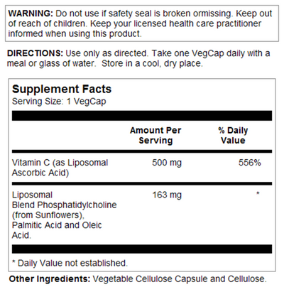 Liposomal Vitamin C 500 mg  Curated Wellness