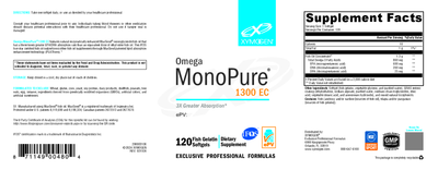 Omega MonoPure 1300 EC 120 Softgels Curated Wellness