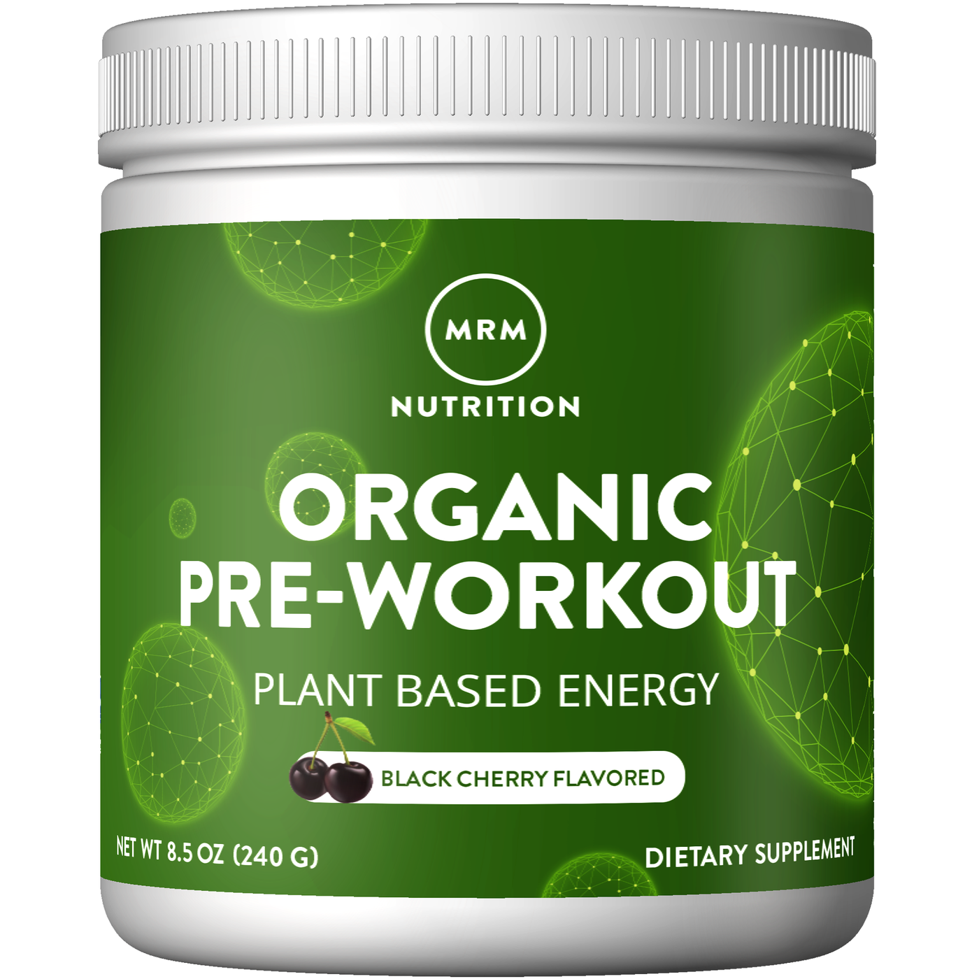 Organic Pre-Workout Black Cherry 20serv Curated Wellness